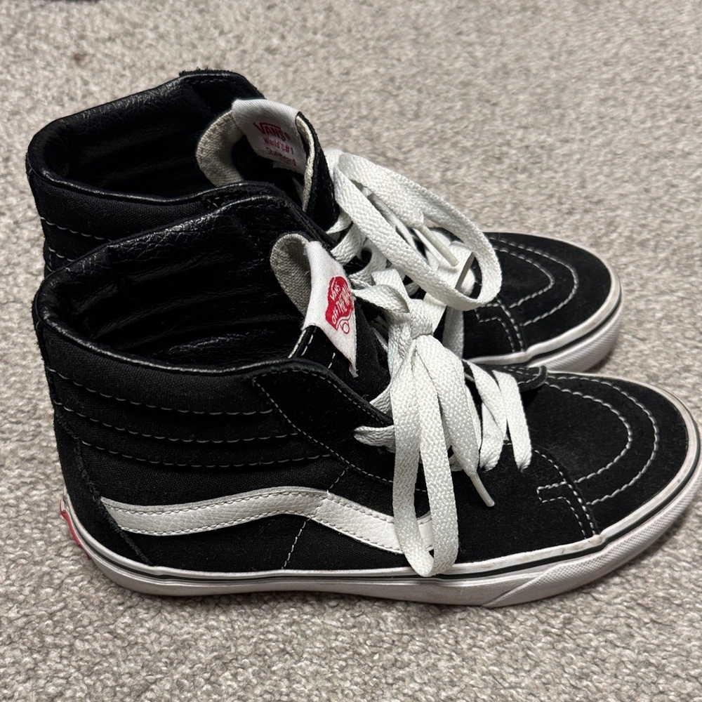 Vans Black and White High-Top Sneakers